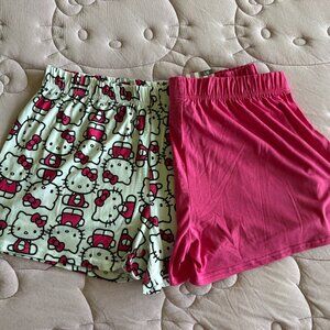 💖 NEW! Hello Kitty Sleep Shorts (2-Pack Set) NWT - Pink & Pattern 🎀